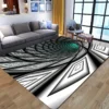 3D Swirl Illusion Rug Entry Floor Mat for Home Decor