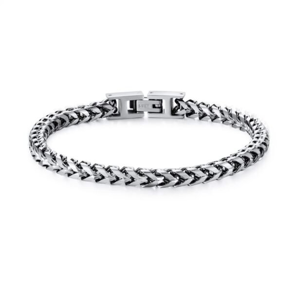 Stainless Steel Franco Bracelet with Folding Buckle