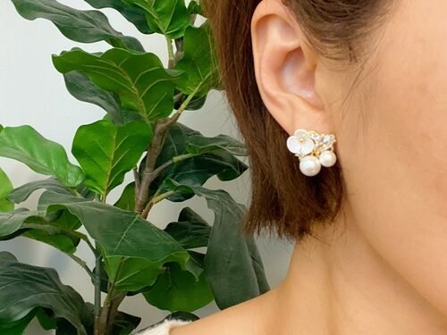 Mini Flower Jeweled Stud Earrings
