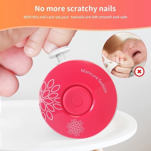 2 Electric Baby Nail Trimmer Nail Polisher Infant Manicure Scissors