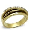 TK2611 - IP Gold Stainless Steel Ring with Top Grade