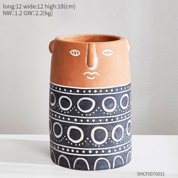 Nordic Modern Cartoon Cement Planter for Balcony Decor