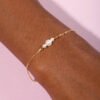 S925 Sterling Silver Vintage Pearl Bracelet