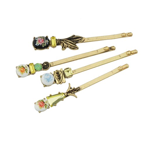 2_51266b15-7a60-4697-89ae-77383ccf8614 AU Post Hair Accessories 4pcs Antique Flower Hairgrips Hair Clips Hair