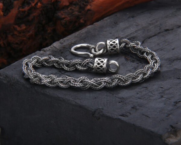 S925 Sterling Silver Twisted Woven Bracelet