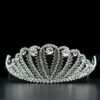 Imitation Rhodium Brass Tiaras & Hair Clip with Top Grade