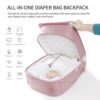 3 Portable Baby Diaper Bag Backpack with Changing Pad