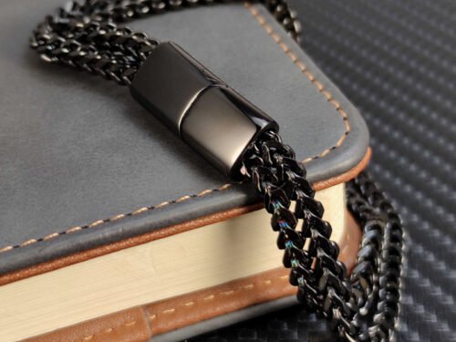 Men's Stainless Steel Bracelet with Magnetic Buckle