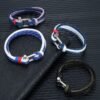 Stainless Steel Buckle Bracelet with Umbrella Rope