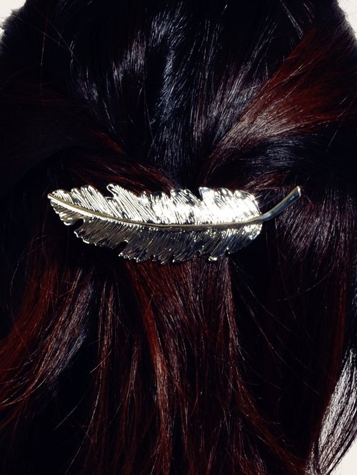 Hair Accessories Gold Silver Feather Metal Hairgrips Hair Clips Hair