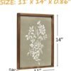 Framed Botanical Wall Art Set Of 4 With Walnut 10x10 Frames