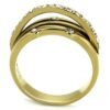TK2611 - IP Gold Stainless Steel Ring with Top Grade