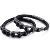 Fashionable Stainless Steel Leather Chain Bracelet for Men