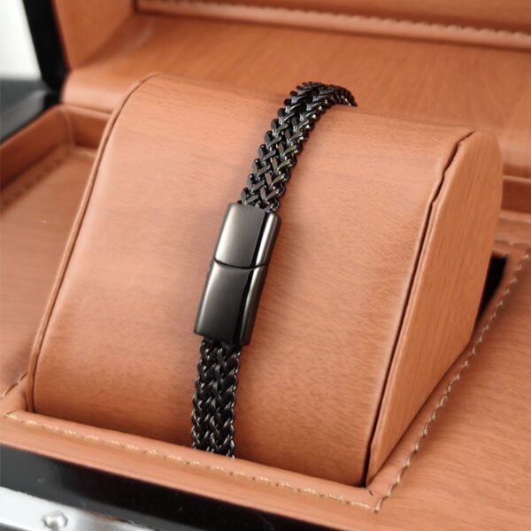 Men's Stainless Steel Bracelet with Magnetic Buckle