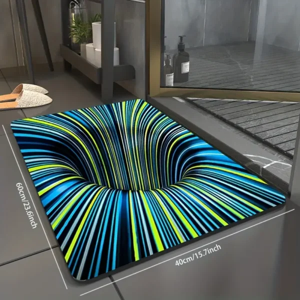 3D Swirl Illusion Non-Slip Area Rug for Home