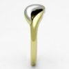 TK1089 - Two-Tone IP Gold Stainless Steel Ring with No