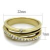TK2611 - IP Gold Stainless Steel Ring with Top Grade