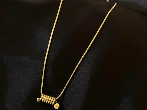 Womens Necklace With A Mini Spring