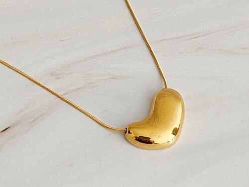 Bold Molten Heart Necklace