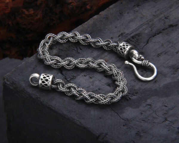 S925 Sterling Silver Twisted Woven Bracelet