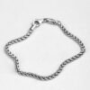 Handmade S925 Sterling Silver Vintage Woven Bracelet
