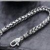 Men's Woven Sterling Silver Mantra Bracelet