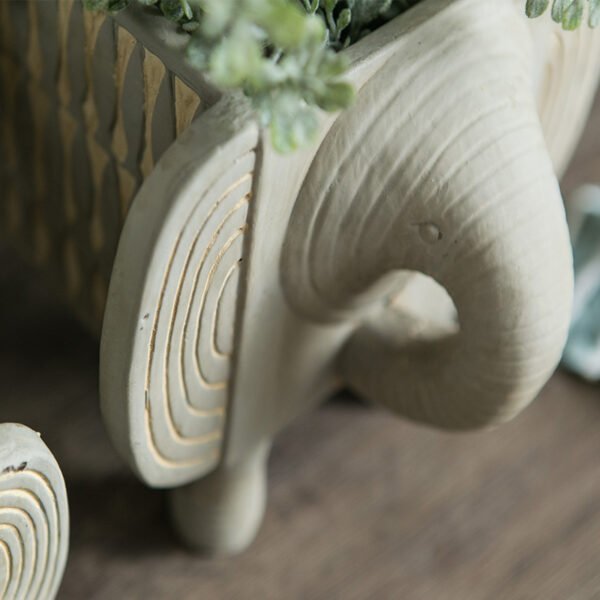 Abstract Elephant Planter in Cement for Garden Decor