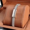 Men's Stainless Steel Bracelet with Magnetic Buckle