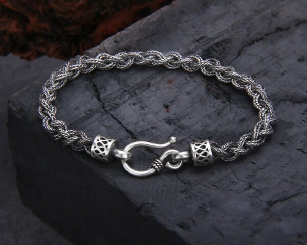 S925 Sterling Silver Twisted Woven Bracelet