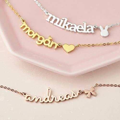 71O0_fOcR5S._SY500_ Little Girls Necklace, Toddler Name Necklace, Tween Girls Gift