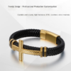 Fashionable Men's Stainless Steel Cross Bracelet