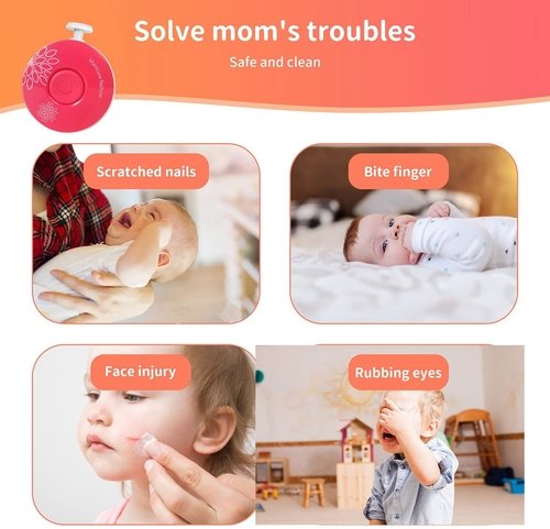 8 Electric Baby Nail Trimmer Nail Polisher Infant Manicure Scissors