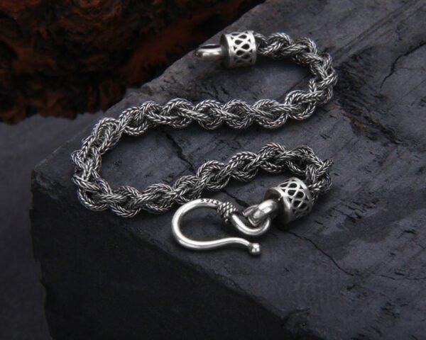 S925 Sterling Silver Twisted Woven Bracelet