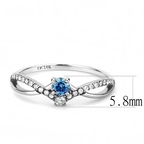 DA120 - High polished Stainless Steel Ring with AAA Grade