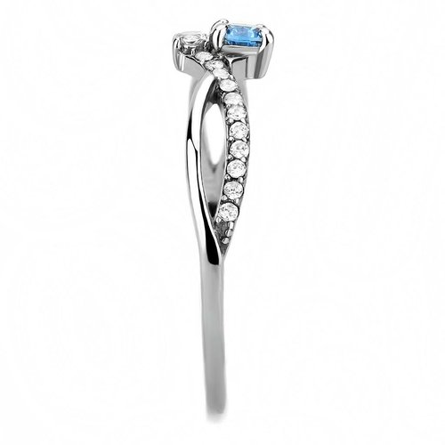 DA120 - High polished Stainless Steel Ring with AAA Grade