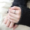 DA120 - High polished Stainless Steel Ring with AAA Grade