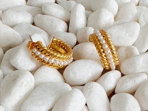 My Lady Pearl Mix Hoop Earrings