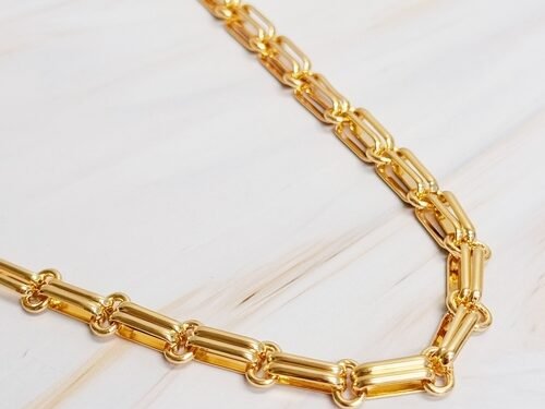 Double Links Linked Chain Necklace