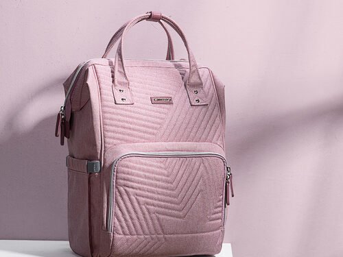 Modern Quilted Diaper Bag Backpack