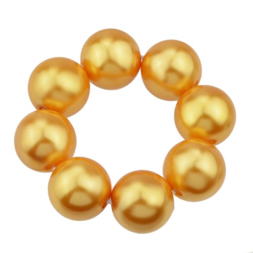 HA-5154-gold Feelontop Hair Accessories Colorful Beads Elastic Hair Rope Hair Ties