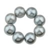 HA-5154-silver Feelontop Hair Accessories Colorful Beads Elastic Hair Rope Hair Ties