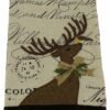 Holiday Reindeer Tartan Script Towel
