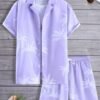 Vacation mood men beach shorts set
