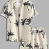 Vacation mood men beach shorts set