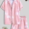 Vacation mood men beach shorts set