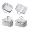 SUNVENO-Baby-Diaper-Caddy-Organizer-Portable-Holder-Bag-for-Diapers-and-Baby-Wipes-Nursery-Storage-Bin Diaper Caddy in Diaper Organizers