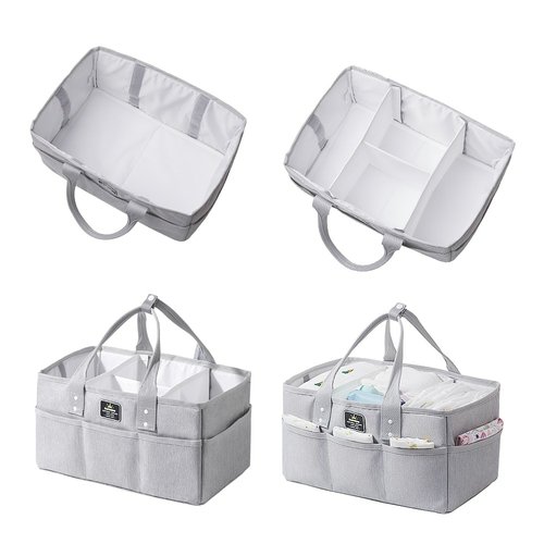 SUNVENO-Baby-Diaper-Caddy-Organizer-Portable-Holder-Bag-for-Diapers-and-Baby-Wipes-Nursery-Storage-Bin Diaper Caddy in Diaper Organizers