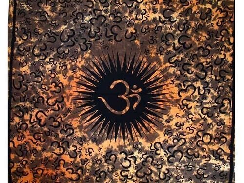 Saffron Om Echoes Tapestry