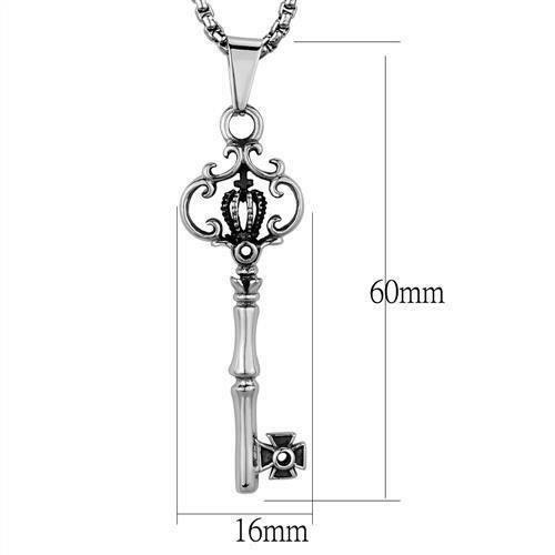 TK1988 - High polished Stainless Steel Necklace with No