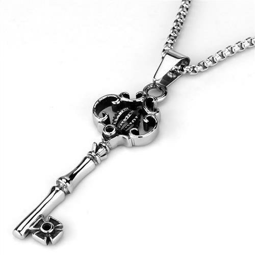 TK1988 - High polished Stainless Steel Necklace with No
